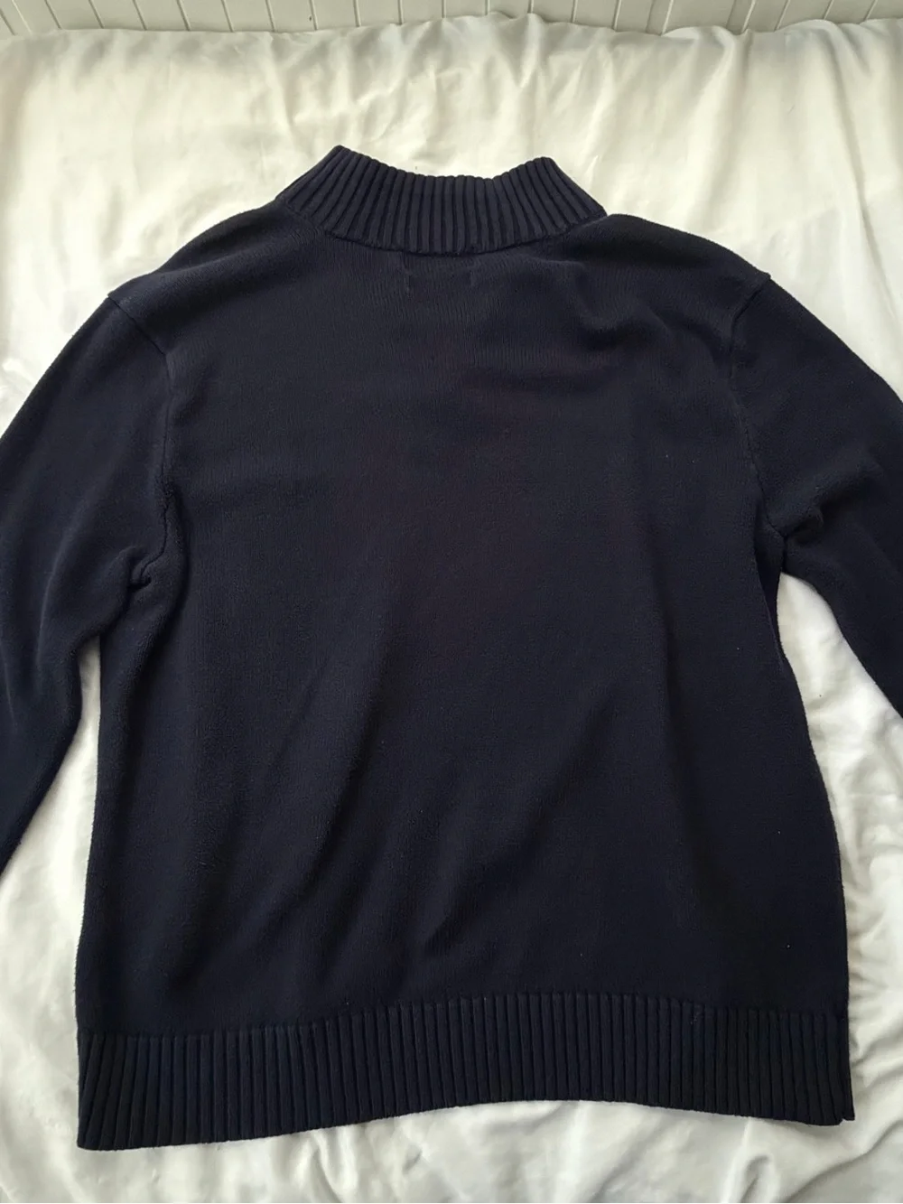 Ralph Lauren Navy Quarter-Zip Knit Pullover